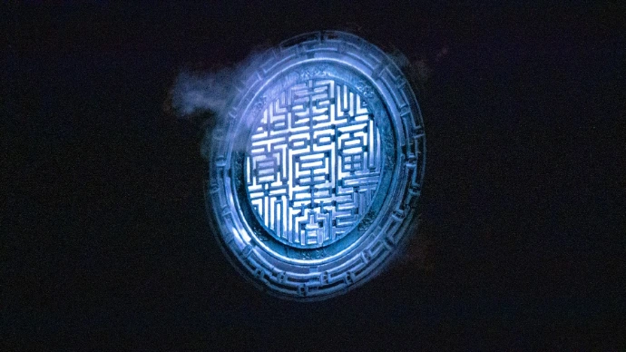 round brown and black logo